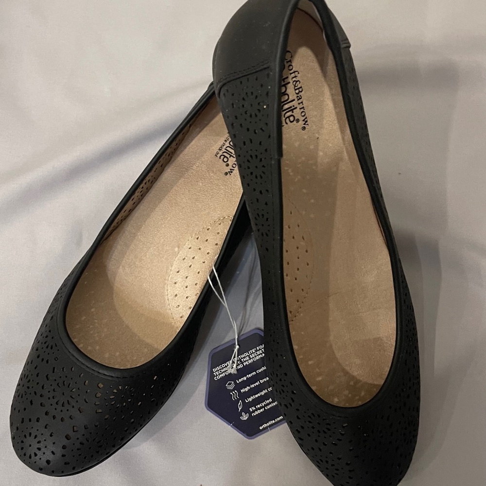 Ortholite black flats